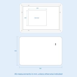 Nes Home Motion Sensor Bathroom LED Mirror Shaver Socket Demister 600 x 800mm in Silver - thumbnail 6
