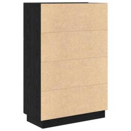 Berkfield Home Modern Black Oak Writing Desk Black Oak Engineered Wood Medium Sturdy - thumbnail 8