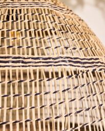 Dibor Traditional Seagrass Stripe Easy Fit Decor Ceiling Shade H41 x D60cm in Beige - thumbnail 3