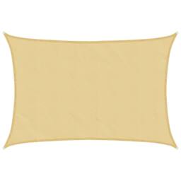 Berkfield Home Sun Shade Sail Sand 3x2 m 100% Polyester Oxford in Yellow - thumbnail 2