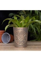 KDMD Triple Moon Bronze Terracotta Plant Pot - thumbnail 4