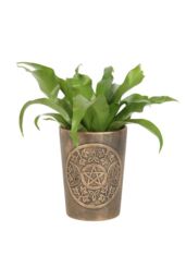 KDMD Triple Moon Bronze Terracotta Plant Pot - thumbnail 1