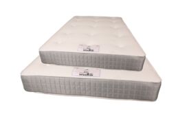 Knight Sleep Kids Bunk Bed Bella Trio Sprung Tufted Mattress - Single & Small Double in Grey - thumbnail 2