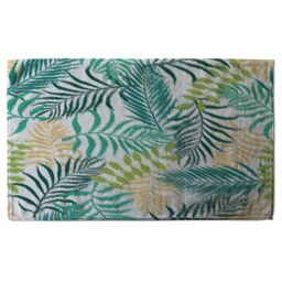 Benjamin Tate Design Tropical palm leaves Designer Bath Towel in Yellow - thumbnail 1