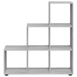 Berkfield Home Staircase Bookcase Grey Sonoma 107 cm Engineered Wood - thumbnail 4