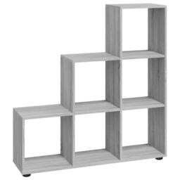 Berkfield Home Staircase Bookcase Grey Sonoma 107 cm Engineered Wood - thumbnail 1