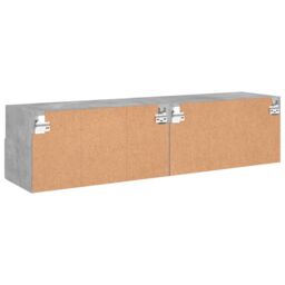 Berkfield Home TV Wall Cabinets 2 pcs Concrete Grey 60x30x30 cm Engineered Wood - Size: 60 x 30 x 30 cm - thumbnail 9
