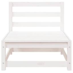 Berkfield Home Garden Sofa Armless White 70x70x67 cm Solid Wood Pine - Size: 70 x 70 x 67 cm - thumbnail 4