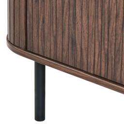 "Wyld and Coco TV Stand Dark Brown Black Metal Legs Sliding Doors Fits Up to 70""" - thumbnail 8