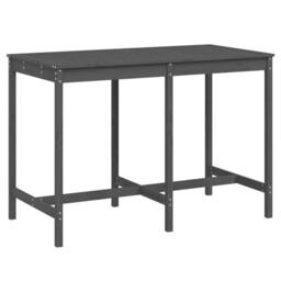 Berkfield Home Garden Table Grey 159.5x82.5x110 cm Solid Wood Pine - thumbnail 3