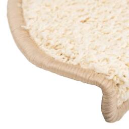 Berkfield Home Carpet Stair Treads 15 pcs Cream 65x21x4 cm - Size: Medium - thumbnail 7