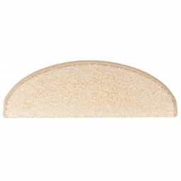 Berkfield Home Carpet Stair Treads 15 pcs Cream 65x21x4 cm - Size: Medium - thumbnail 6