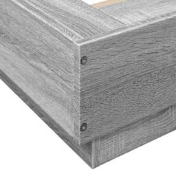 Berkfield Home Bed Frame without Mattress Grey Sonoma 180x200 cm Super King - thumbnail 7