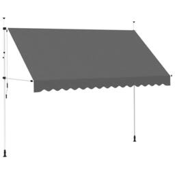 Berkfield Home Manual Retractable Awning 350 cm Anthracite in Dark Grey - thumbnail 3