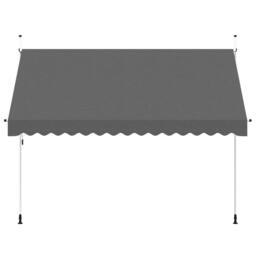 Berkfield Home Manual Retractable Awning 350 cm Anthracite in Dark Grey - thumbnail 1
