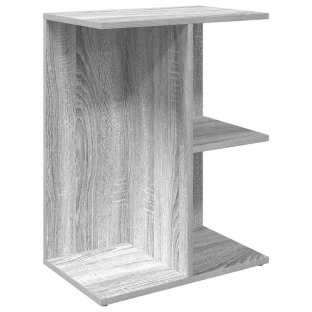 Berkfield Home Bedside Table Grey Sonoma 46.5x29x61 cm Engineered Wood - image 1