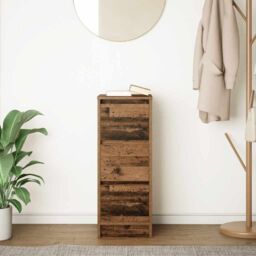 Berkfield Home Sideboard Old Wood 29.5x34x76 cm Engineered Wood in Brown - thumbnail 3