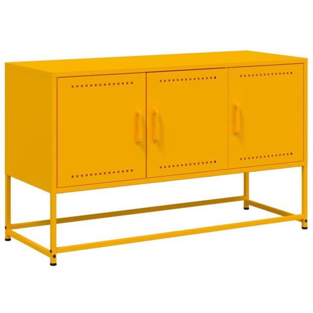 Berkfield Home TV Cabinet Mustard Yellow 100.5x39x60.5 cm Steel - image 1