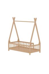 Living and Home Pine Wood House Bed Frame in Brown - thumbnail 4