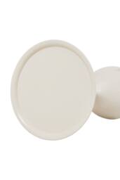 Living and Home Modern Small Round Metal Side Table in Cream - thumbnail 3