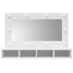 Berkfield Home Mirror Cabinet with LED White 90x31.5x62 cm - thumbnail 4