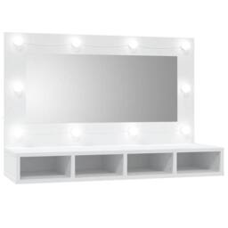 Berkfield Home Mirror Cabinet with LED White 90x31.5x62 cm - thumbnail 3