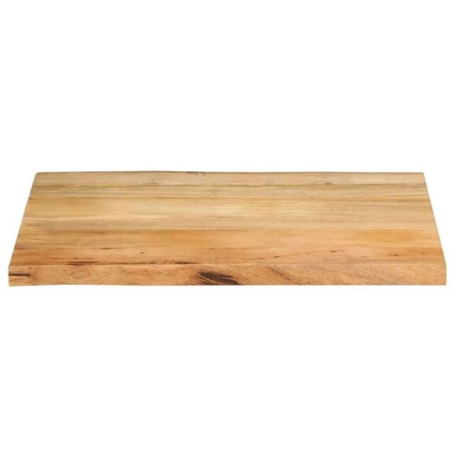 Berkfield Home Table Top 90x60x2.5 cm Live Edge Solid Wood Mango in Brown - image 1