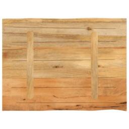 Berkfield Home Table Top 90x60x2.5 cm Live Edge Solid Wood Mango in Brown - thumbnail 5