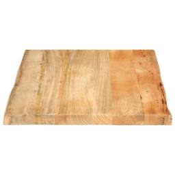 Berkfield Home Table Top 90x60x2.5 cm Live Edge Solid Wood Mango in Brown - thumbnail 4