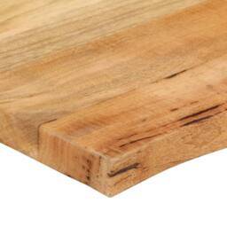 Berkfield Home Table Top 90x60x2.5 cm Live Edge Solid Wood Mango in Brown - thumbnail 6