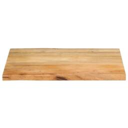 Berkfield Home Table Top 90x60x2.5 cm Live Edge Solid Wood Mango in Brown - thumbnail 1
