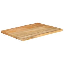 Berkfield Home Table Top 90x60x2.5 cm Live Edge Solid Wood Mango in Brown - thumbnail 3