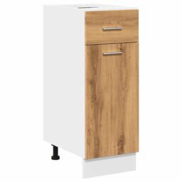 Berkfield Home Drawer Bottom Cabinet Artisan Oak 30x46x81.5 cm Engineered Wood in Brown - thumbnail 2
