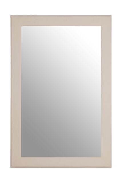 Orsina Large Wall Mirror, Grain Pattern Frame Mirror for Home, Office, Closet in White - image 1