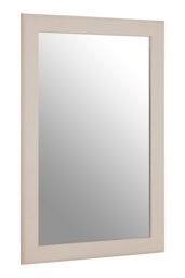 Orsina Large Wall Mirror, Grain Pattern Frame Mirror for Home, Office, Closet in White - thumbnail 2