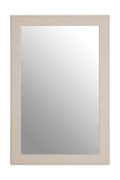 Orsina Large Wall Mirror, Grain Pattern Frame Mirror for Home, Office, Closet in White