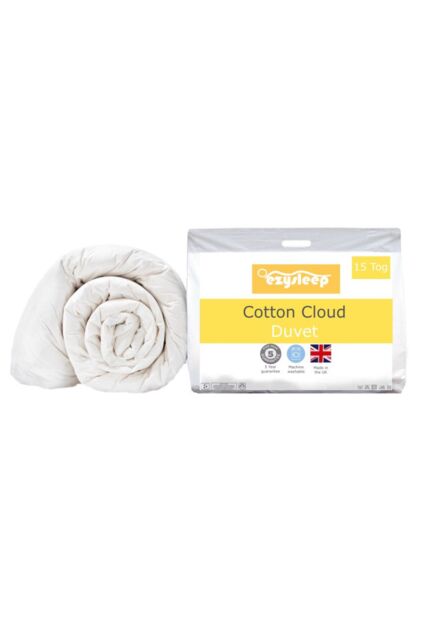 Ezysleep 15 Tog Feels Like Down Cotton Cloud Duvet in White - Size: Single - image 1