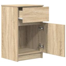Berkfield Home Bedside Cabinet Sonoma Oak 39x35x65 cm Engineered Wood - Size: 39 x 35 x 65 cm - thumbnail 5