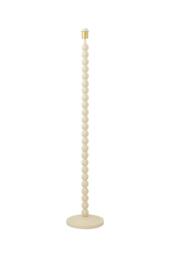 ValueLights Bobbin Wooden Bobble Floor Lamp Base in Cream - thumbnail 5