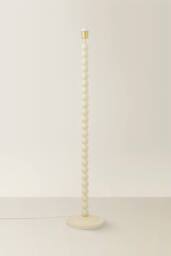 ValueLights Bobbin Wooden Bobble Floor Lamp Base in Cream - thumbnail 2