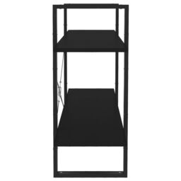 Berkfield Home 2-Tier Book Cabinet Black 100x30x70 cm Engineered Wood - Size: 100 x 30 x 70 cm - thumbnail 6