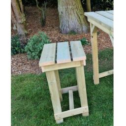 Churnet Valley Garden Furniture Ltd Bar Stool - Pressure Treated Timber Seat - Minimal Assembly Required in Brown - thumbnail 2