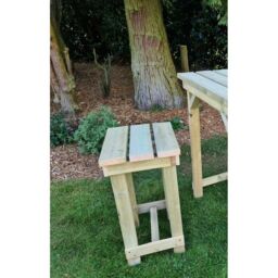 Churnet Valley Garden Furniture Ltd Bar Stool - Pressure Treated Timber Seat - Minimal Assembly Required in Brown - thumbnail 1