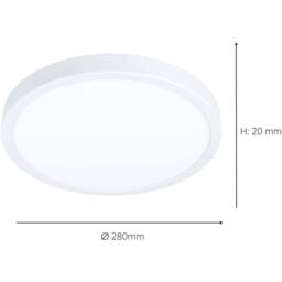 Loops Stylish 27cm White LED Ceiling Light for Modern Indoor Spaces - thumbnail 5