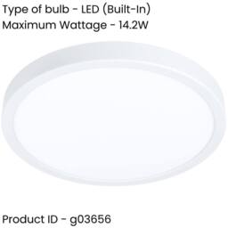 Loops Stylish 27cm White LED Ceiling Light for Modern Indoor Spaces - thumbnail 2