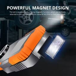 VOGREX Rechargeable LED Work Light for Car Mechanics, Inspection Lamp, Torch in Orange - thumbnail 5