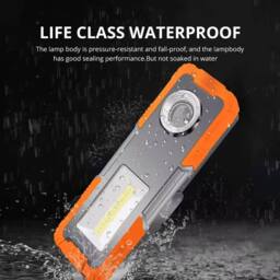 VOGREX Rechargeable LED Work Light for Car Mechanics, Inspection Lamp, Torch in Orange - thumbnail 6