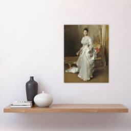 "Artery8 Mrs Henry White Portrait John Singer Sargent Wall Art Poster Print in Brown - Size: W18"" x H24""" - thumbnail 4