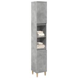 Berkfield Home Durable Bathroom Cabinet Concrete Grey 30x30x190 cm Engineered Wood - Size: 30 x 30 x 190 cm - thumbnail 2