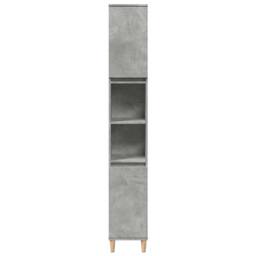 Berkfield Home Durable Bathroom Cabinet Concrete Grey 30x30x190 cm Engineered Wood - Size: 30 x 30 x 190 cm - thumbnail 4